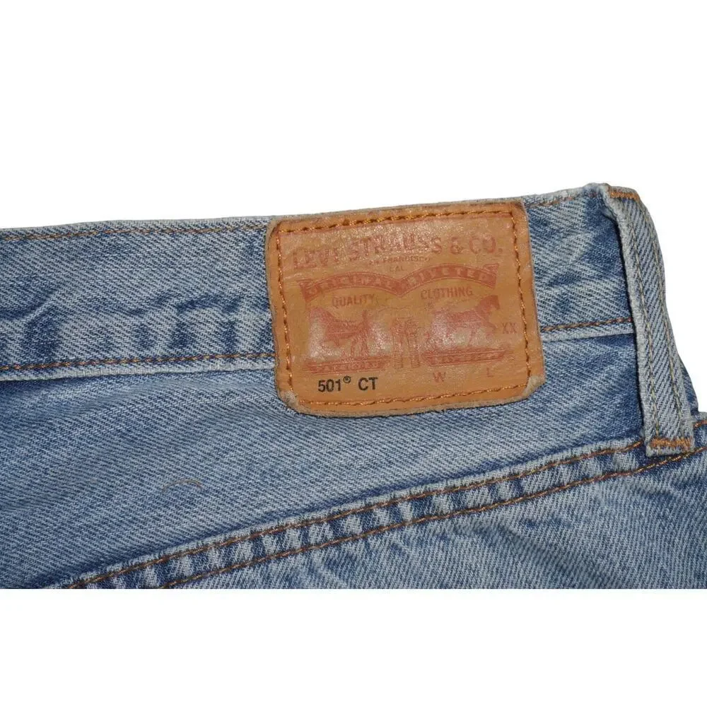 Levi’s 501 CT Customized & Tapered Distressed Jeans W25 L32 Light Wash